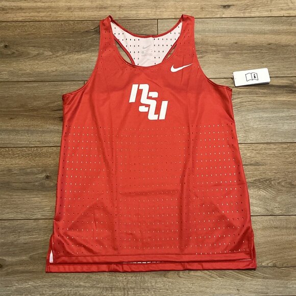 Women's Nike NSU Digital Elite Fast Running Singlet MEDIUM Red Mesh Track CV3599 - Picture 1 of 9